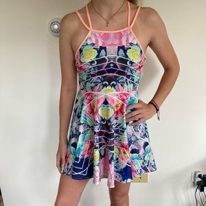 LF colorful cutout mini dress
